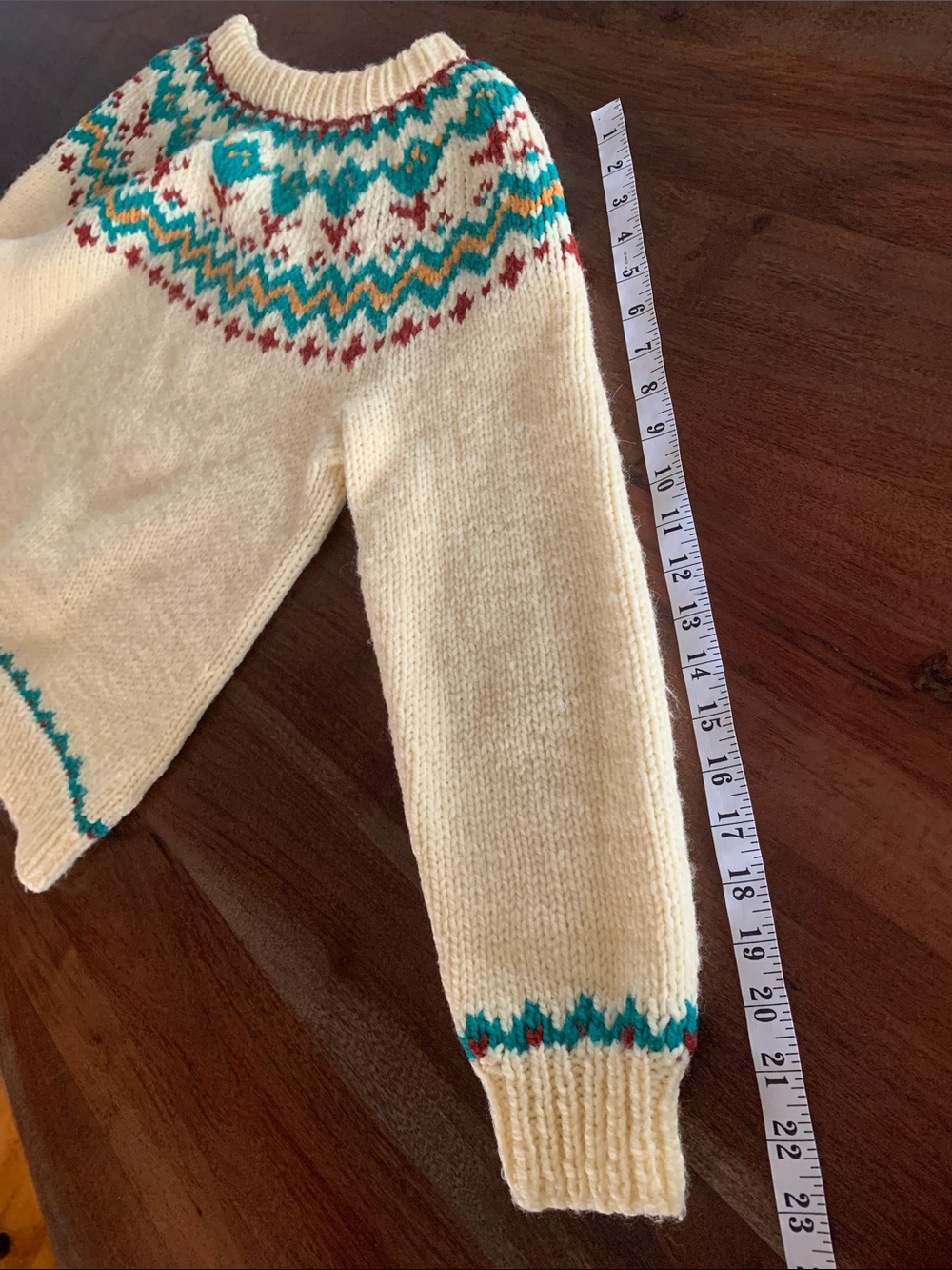 Handmade Fair Isle Sweater, Sz M - Picture 8 of 8
